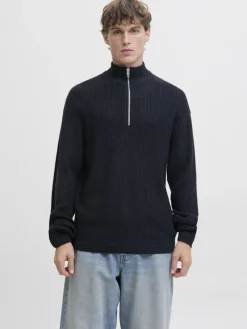 Jack & Jones Pullover & Sweatshirts*JJKAITO KNIT HALF ZIP BF Sky Captain