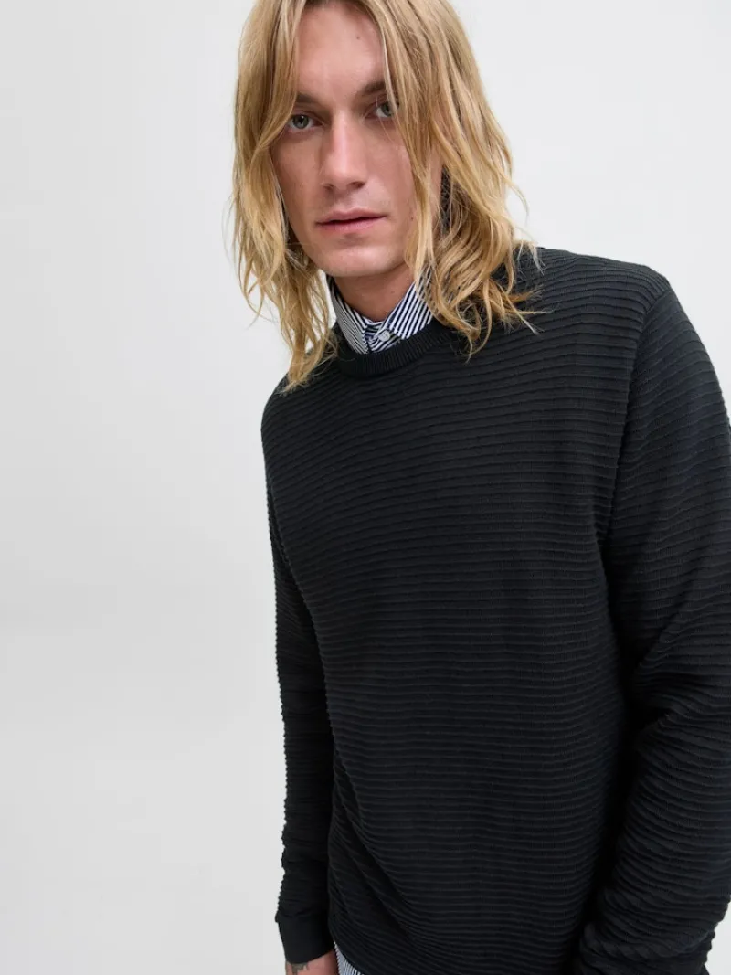 Jack & Jones Pullover & Sweatshirts*JJOTTO KNIT CREW NECK AW25 SN black1