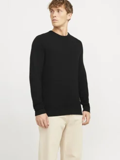 Jack & Jones Pullover & Sweatshirts*JJOTTO KNIT CREW NECK LN Black