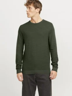 Jack & Jones Pullover & Sweatshirts*JJOTTO KNIT CREW NECK LN kombu green