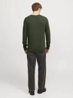 Jack & Jones Pullover & Sweatshirts*JJOTTO KNIT CREW NECK LN kombu green