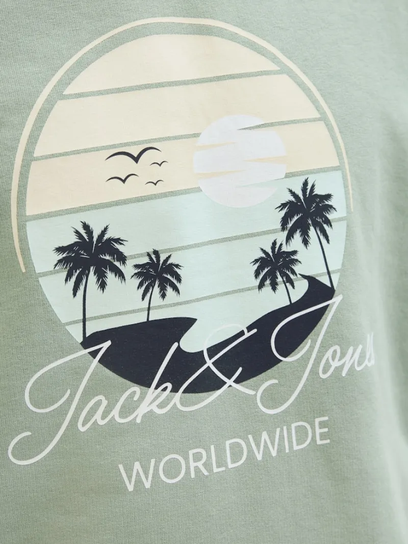 Jack & Jones Pullover & Sweatshirts*JJPALM SWEAT HOOD iceberg green