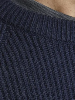 Jack & Jones Pullover & Sweatshirts*JJPANNEL KNIT CREW NECK PRE navy blazer1