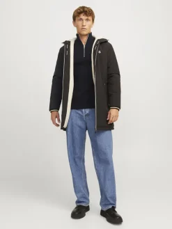 Jack & Jones Pullover & Sweatshirts*JJPANNEL KNIT HALF ZIP AW24 Black