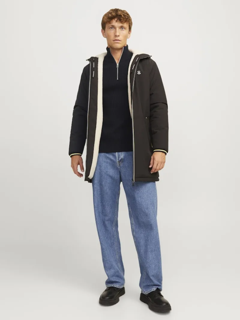 Jack & Jones Pullover & Sweatshirts*JJPANNEL KNIT HALF ZIP AW24 Black