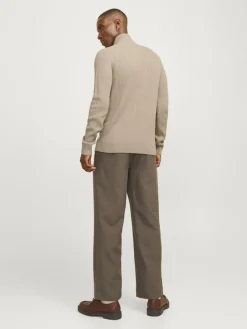Jack & Jones Pullover & Sweatshirts*JJPANNEL KNIT HALF ZIP AW24 Crockery