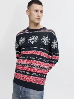 Jack & Jones Pullover & Sweatshirts*JJXMAS NOEL KNIT CREW NECK Sky Captain