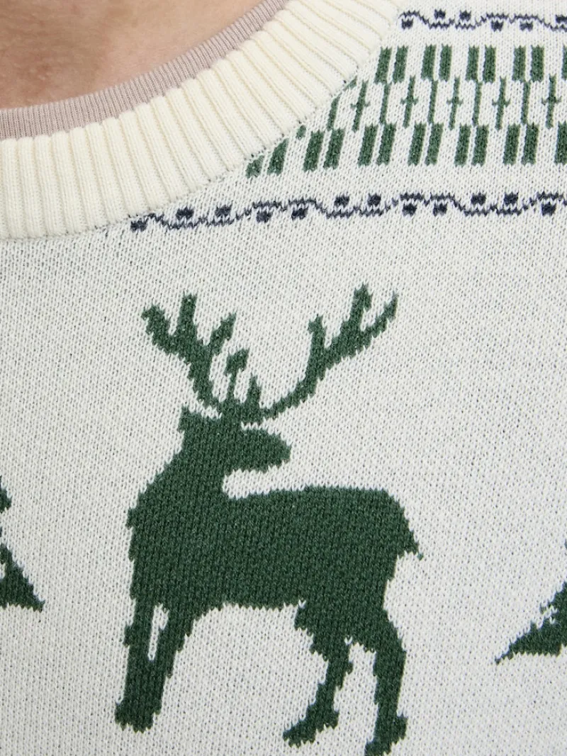 Jack & Jones Pullover & Sweatshirts*JJXMAS NOEL KNIT CREW NECK dark green