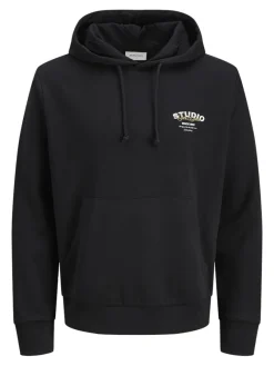 Jack & Jones Pullover & Sweatshirts*JJYUKI SWEAT HOOD BF Black-Small print