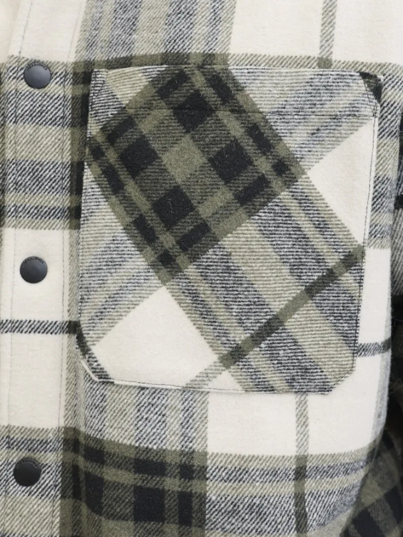 Jack & Jones Hemden*JJZAC TEDDY OVERSHIRT LS Dusty Olive