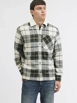 Jack & Jones Hemden*JJZAC TEDDY OVERSHIRT LS Dusty Olive