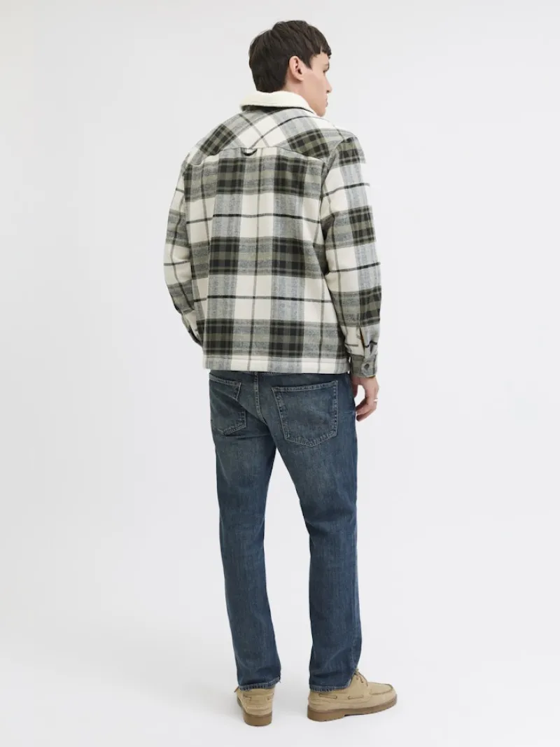 Jack & Jones Hemden*JJZAC TEDDY OVERSHIRT LS Dusty Olive