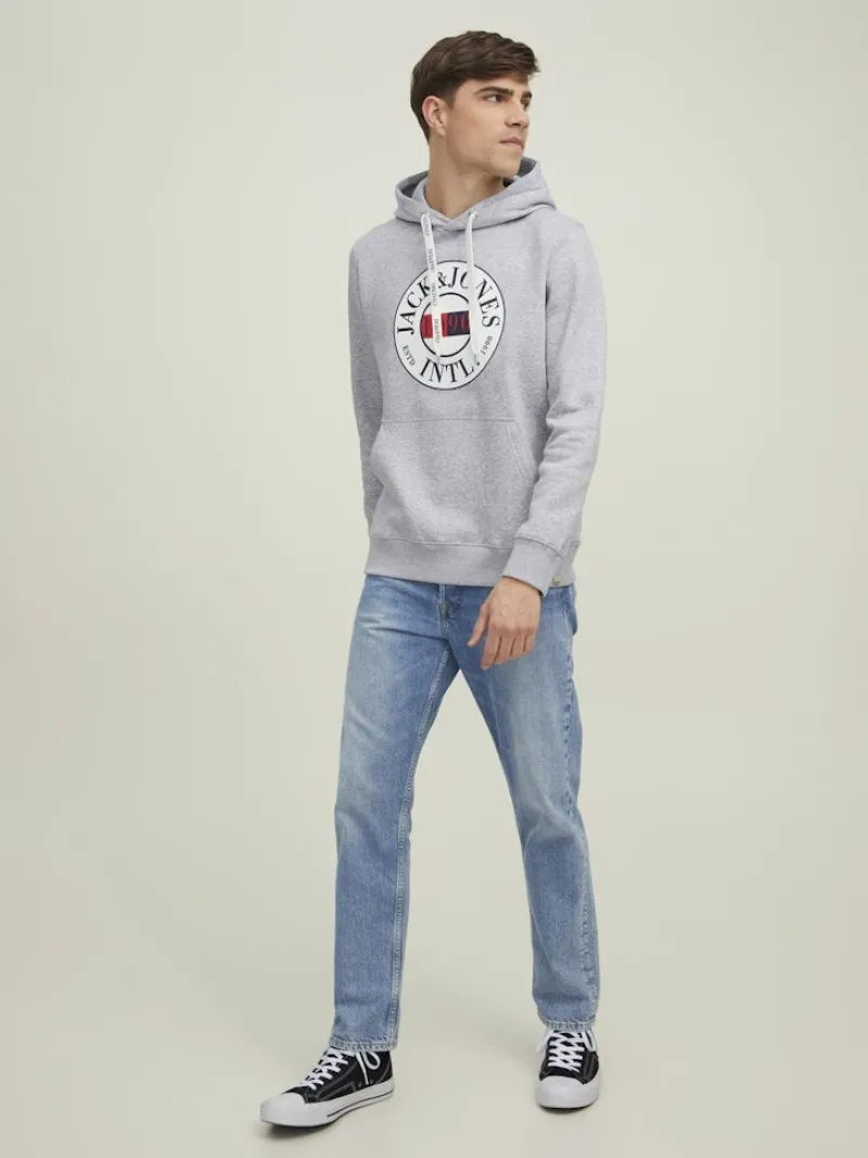 Jack & Jones Pullover & Sweatshirts*JORINTERNATIONAL SWEAT HOOD LN Light Grey Melange