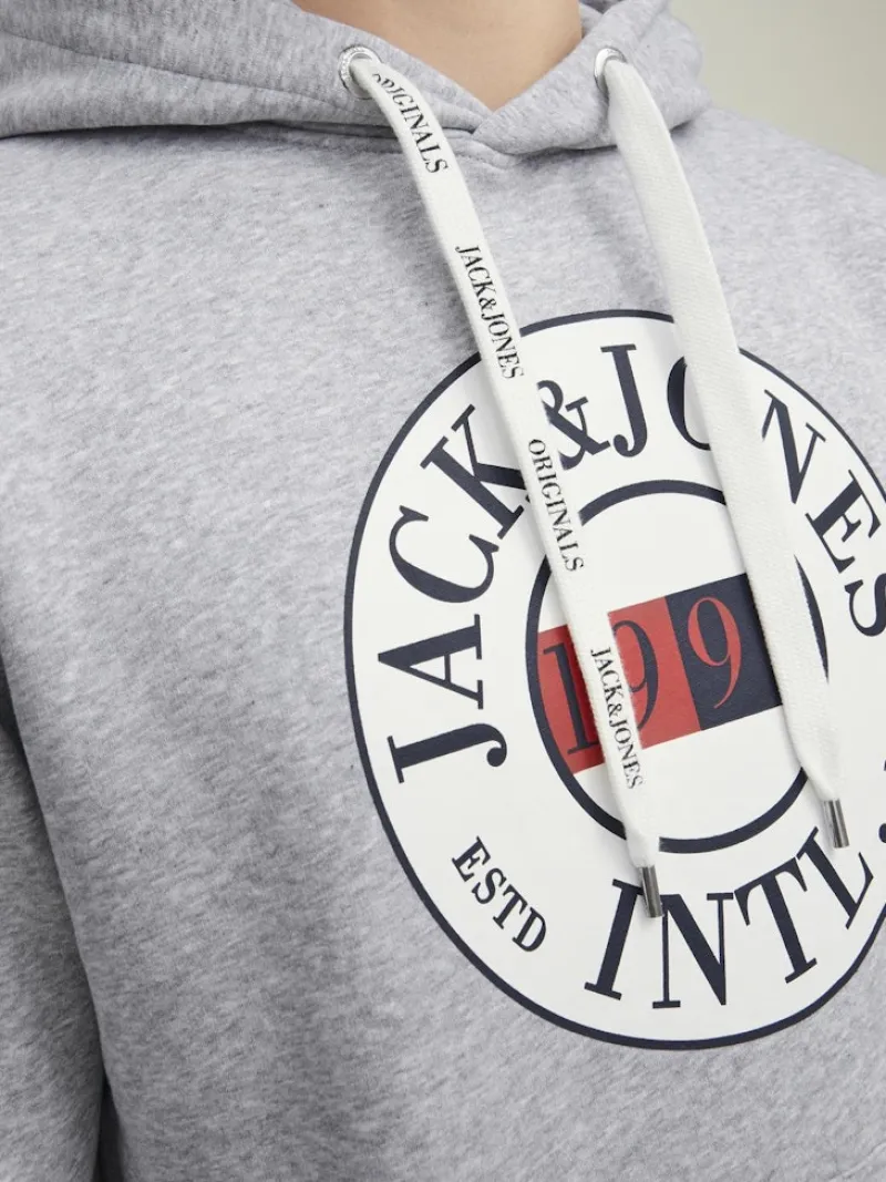 Jack & Jones Pullover & Sweatshirts*JORINTERNATIONAL SWEAT HOOD LN Light Grey Melange