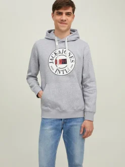 Jack & Jones Pullover & Sweatshirts*JORINTERNATIONAL SWEAT HOOD LN Light Grey Melange