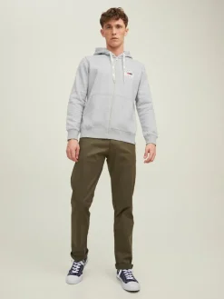 Jack & Jones Pullover & Sweatshirts*JORINTERNATIONAL ZIP SWEAT HOOD LN Light Grey Melange