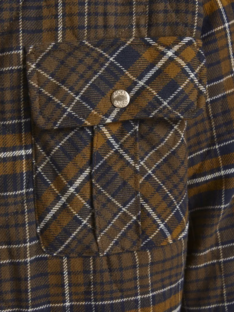 Jack & Jones Hemden*JORJAMES QUILTED OVERSHIRT LS LN Desert Palm