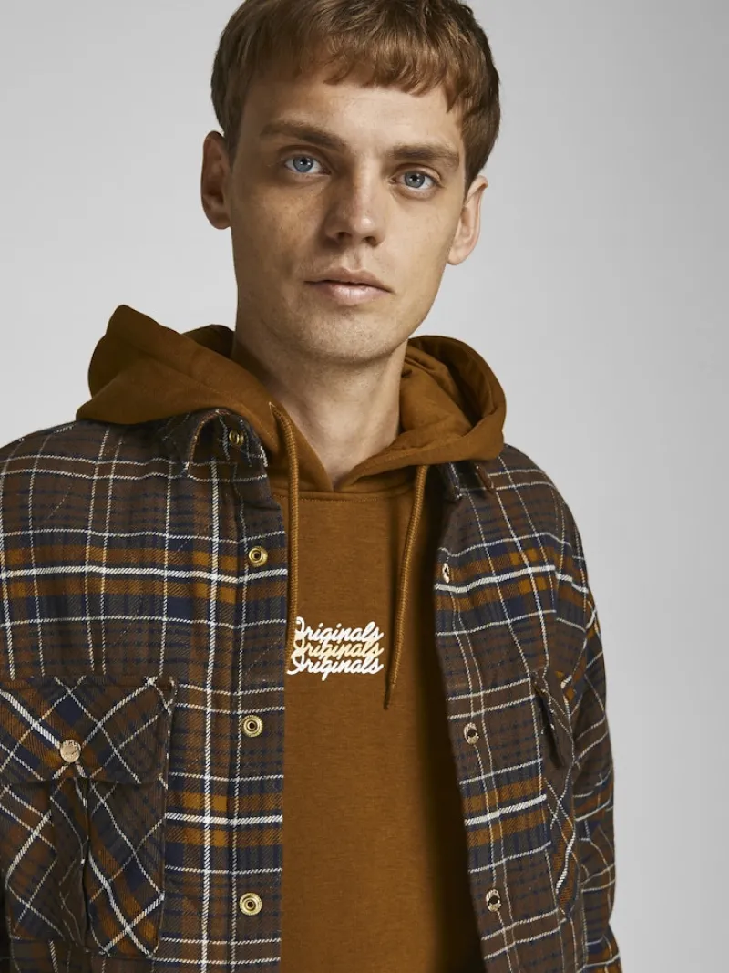 Jack & Jones Hemden*JORJAMES QUILTED OVERSHIRT LS LN Desert Palm