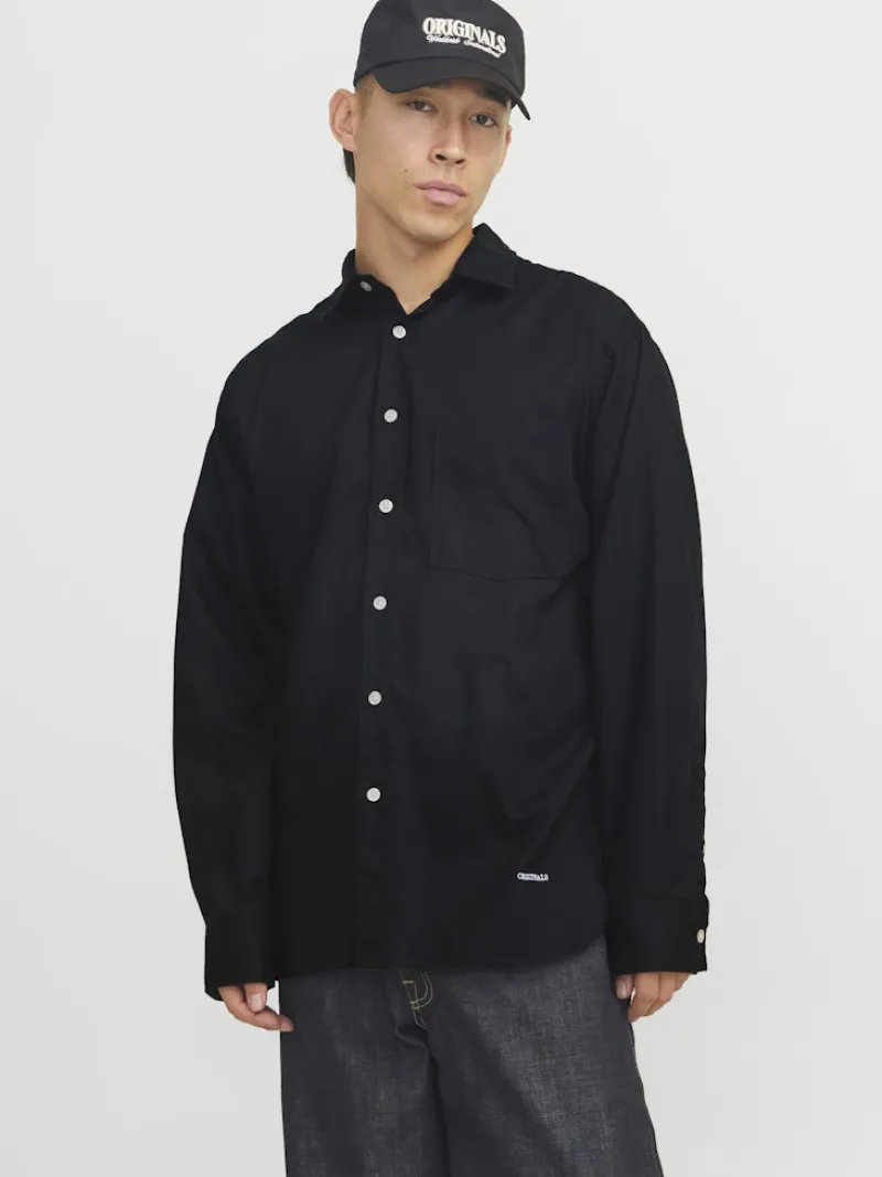 Jack & Jones Hemden*JORMARGATE OXFORD SHIRT LS BF LN Black