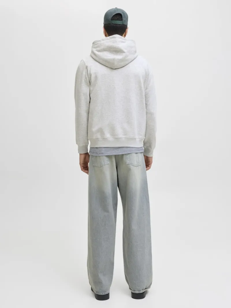 Jack & Jones Pullover & Sweatshirts*JORNORREBRO EMB SWEAT ZIP HOOD NOOS White Melange