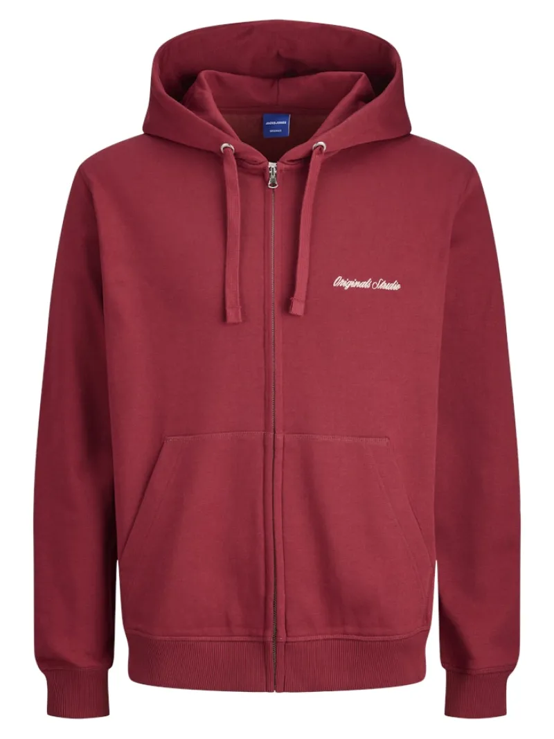 Jack & Jones Pullover & Sweatshirts*JORNORREBRO EMB SWEAT ZIP HOOD NOOS tibetan red