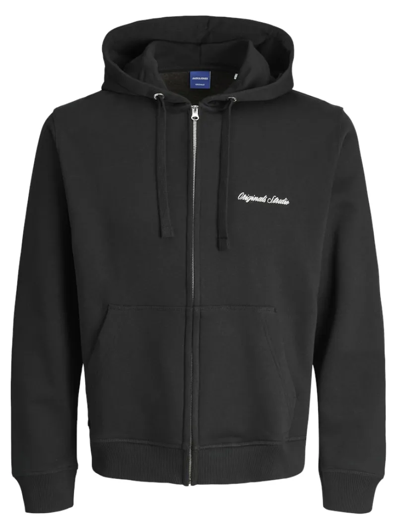 Jack & Jones Pullover & Sweatshirts*JORNORREBRO EMB SWEAT ZIP HOOD NOOS Black
