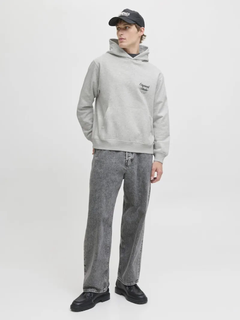Jack & Jones Pullover & Sweatshirts*JORNORREBRO TYPO BACK SWEAT HOOD SN White Melange
