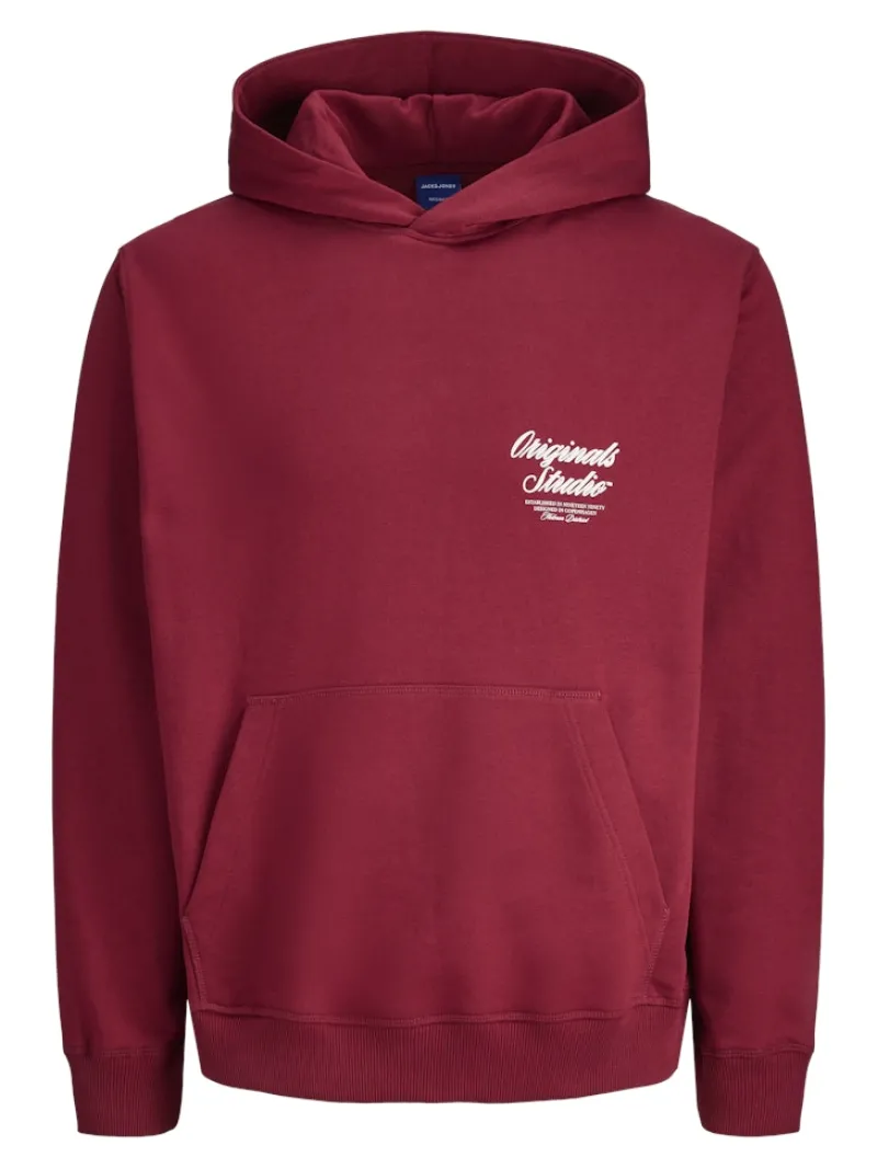 Jack & Jones Pullover & Sweatshirts*JORNORREBRO TYPO BACK SWEAT HOOD SN tibetan red