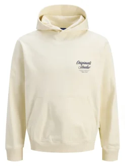 Jack & Jones Pullover & Sweatshirts*JORNORREBRO TYPO BACK SWEAT HOOD SN antique white