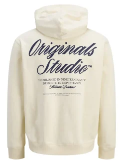 Jack & Jones Pullover & Sweatshirts*JORNORREBRO TYPO BACK SWEAT HOOD SN antique white