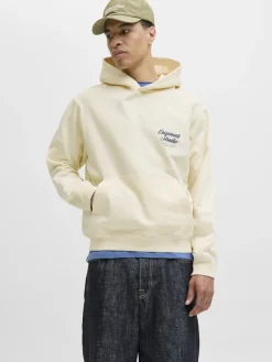 Jack & Jones Pullover & Sweatshirts*JORNORREBRO TYPO BACK SWEAT HOOD SN antique white