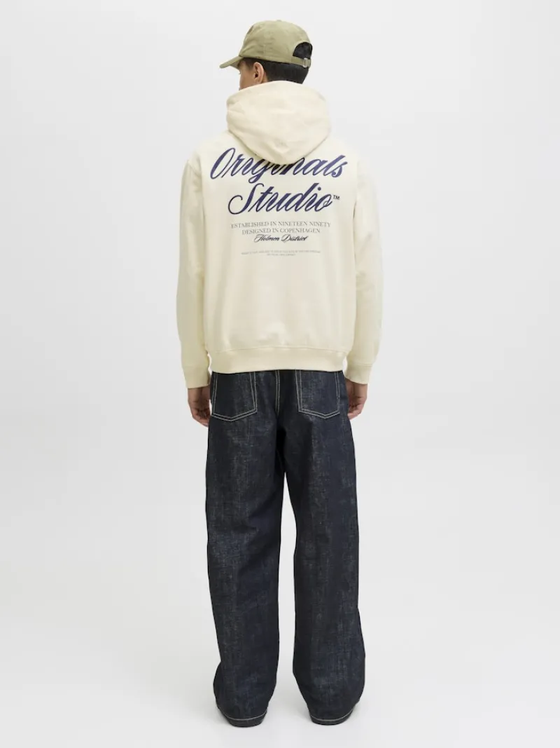Jack & Jones Pullover & Sweatshirts*JORNORREBRO TYPO BACK SWEAT HOOD SN antique white