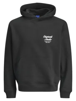 Jack & Jones Pullover & Sweatshirts*JORNORREBRO TYPO BACK SWEAT HOOD SN Black