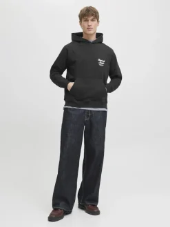 Jack & Jones Pullover & Sweatshirts*JORNORREBRO TYPO BACK SWEAT HOOD SN Black