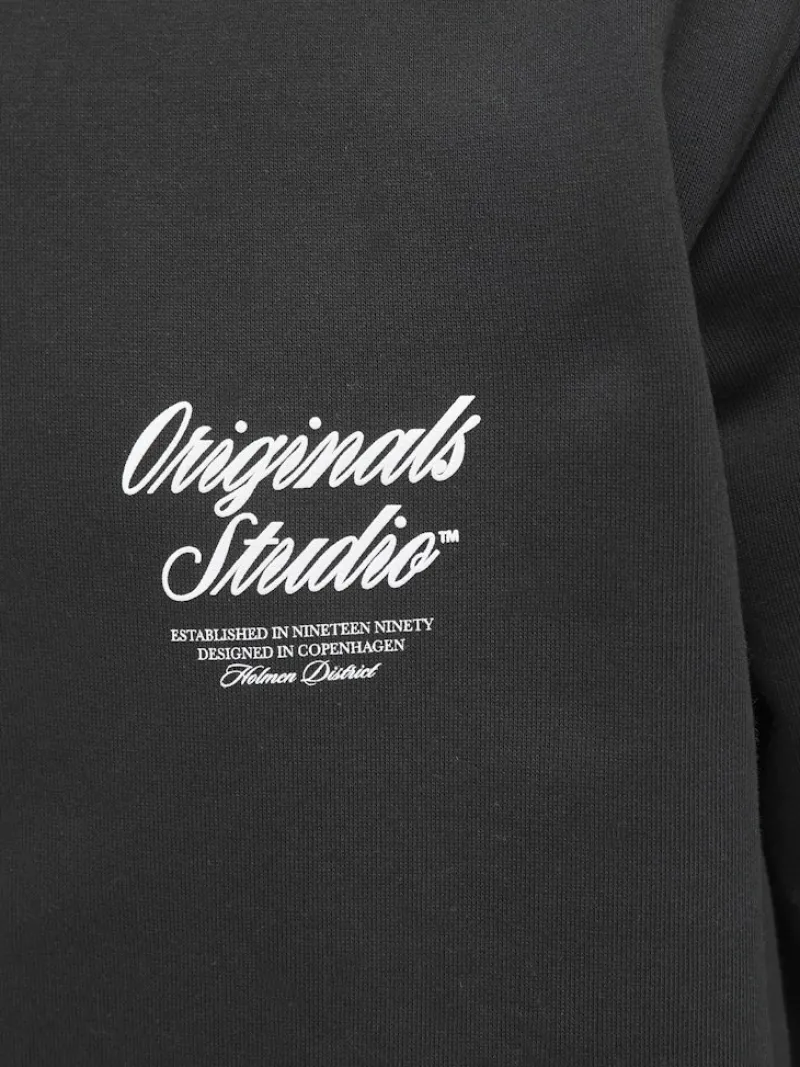 Jack & Jones Pullover & Sweatshirts*JORNORREBRO TYPO BACK SWEAT HOOD SN Black