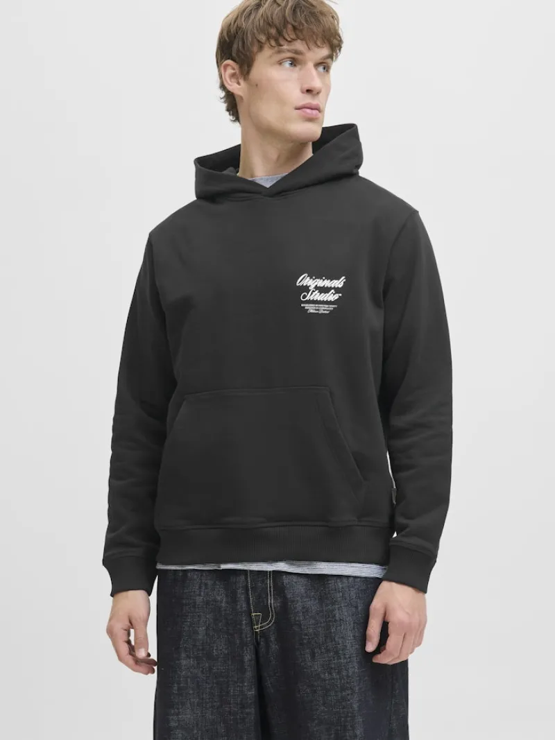 Jack & Jones Pullover & Sweatshirts*JORNORREBRO TYPO BACK SWEAT HOOD SN Black