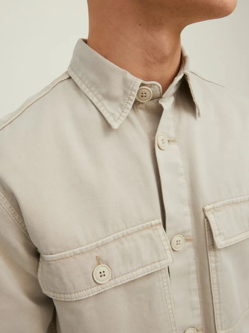 Jack & Jones Hemden*JORPHLAKE OVERDYED SHIRT LS Peyote