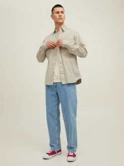 Jack & Jones Hemden*JORPHLAKE OVERDYED SHIRT LS Peyote
