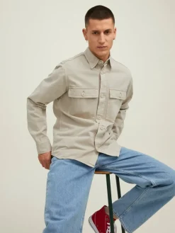 Jack & Jones Hemden*JORPHLAKE OVERDYED SHIRT LS Peyote