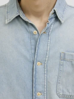 Jack & Jones Hemden*JORSANTORINI DENIM SHIRT LS SN Blue Denim