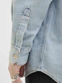 Jack & Jones Hemden*JORSANTORINI DENIM SHIRT LS SN Blue Denim