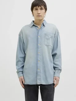 Jack & Jones Hemden*JORSANTORINI DENIM SHIRT LS SN Blue Denim