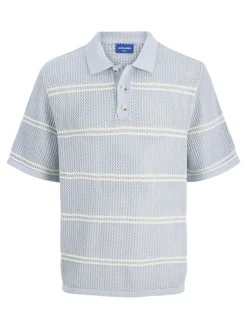 Jack & Jones Shirts*JORSUMMER KNIT SS POLO STYD SS25 skyway