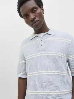 Jack & Jones Shirts*JORSUMMER KNIT SS POLO STYD SS25 skyway