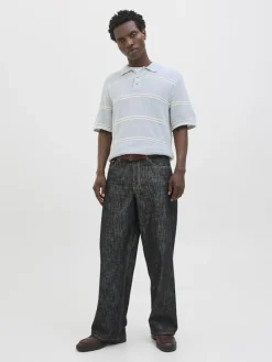 Jack & Jones Shirts*JORSUMMER KNIT SS POLO STYD SS25 skyway