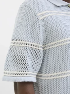 Jack & Jones Shirts*JORSUMMER KNIT SS POLO STYD SS25 skyway