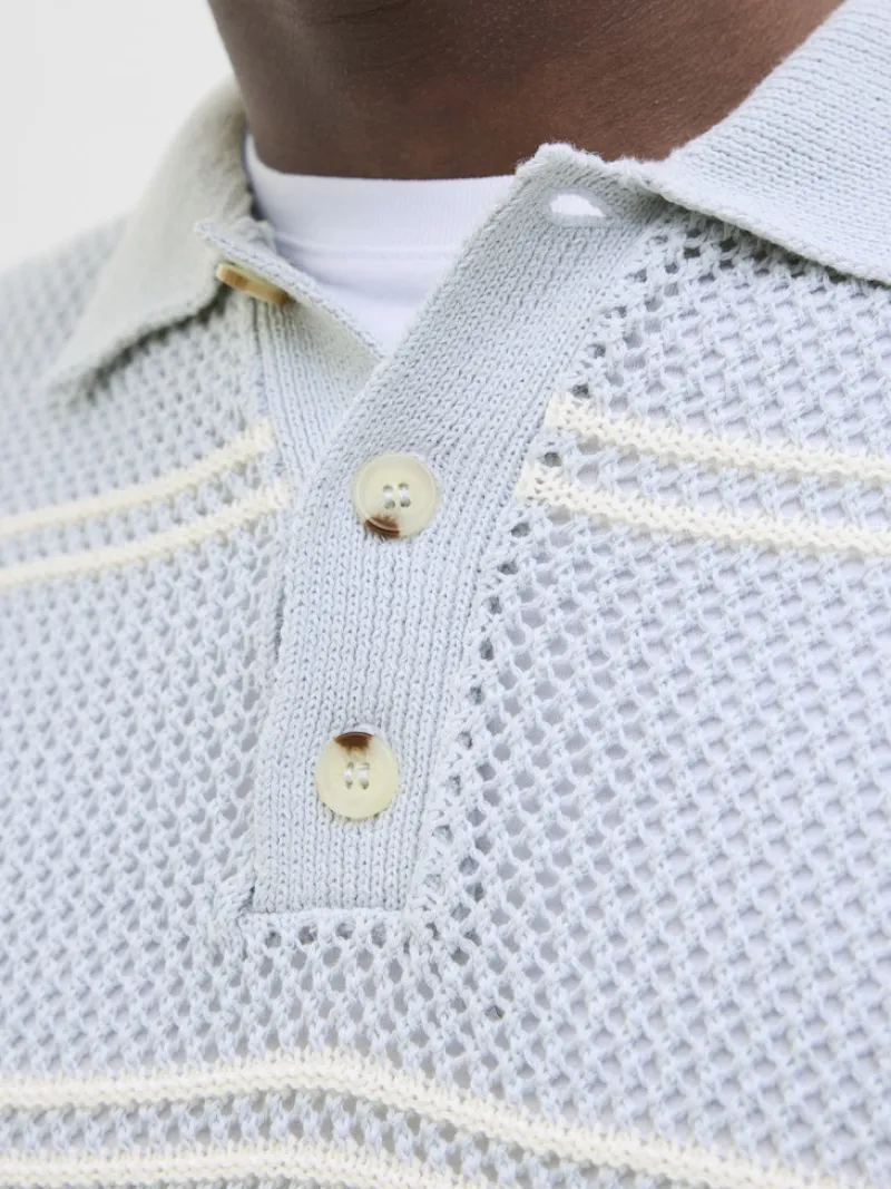 Jack & Jones Shirts*JORSUMMER KNIT SS POLO STYD SS25 skyway