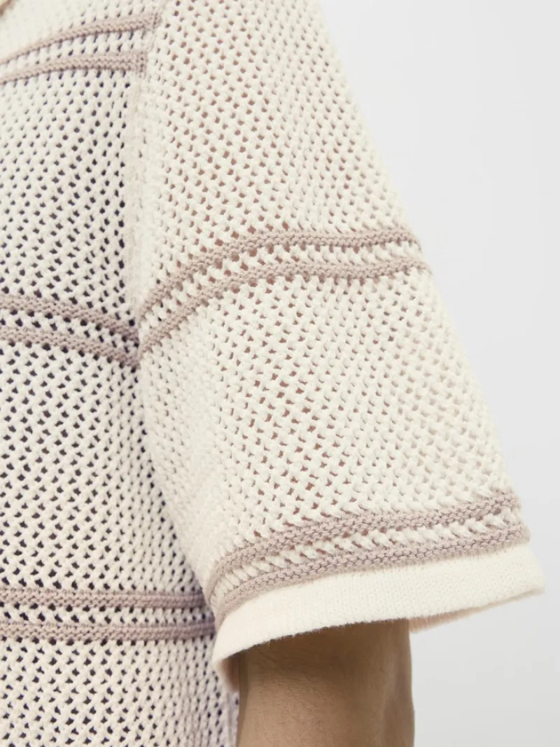 Jack & Jones Shirts*JORSUMMER KNIT SS POLO STYD SS25 sea salt