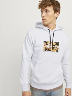 Jack & Jones Pullover & Sweatshirts*JORVESTERBRO NEWTON BOXFRONT SWEAT BF LN White Melange