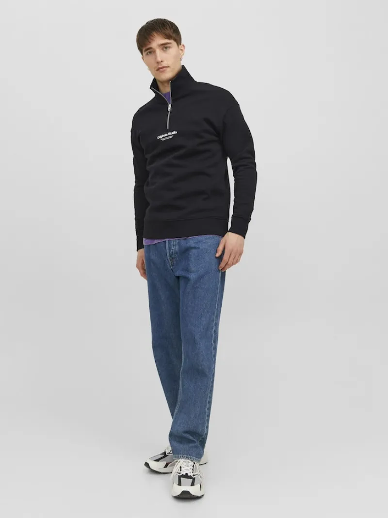 Jack & Jones Pullover & Sweatshirts*JORVESTERBRO SWEAT QUARTER ZIP HN NOOS Black
